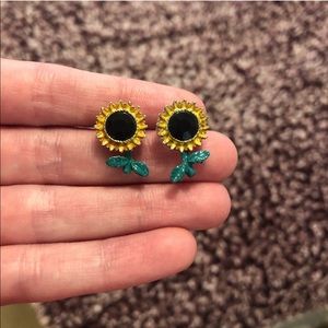 Betsy Johnson sunflower earrings.